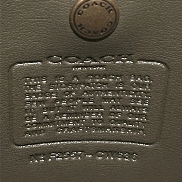 Coach (NWT) Brooklyn Shoulder Bag 39 in Brass/Olive Suede - Picture 4 of 17